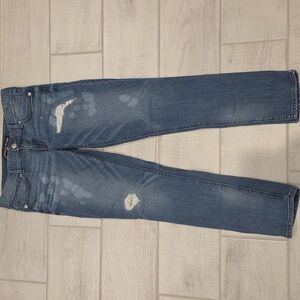 Express Women's Size 6 Ankle Skinny Stella Low Rise Medium Distressed Look